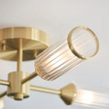 Amos Duchy 4 Light Flush Ceiling Light Satin Brass –  from Amos Lighting + Home