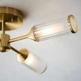 Amos Duchy 4 Light Flush Ceiling Light Satin Brass –  from Amos Lighting + Home