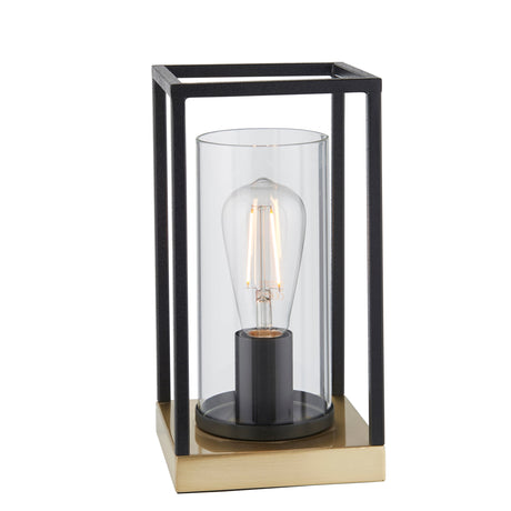 Amos Epoch Table Lamp Sand Black and Satin Brass –  from Amos Lighting + Home