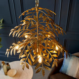 Amos Foli Chandelier Distressed Gold –  from Amos Lighting + Home