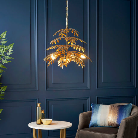 Amos Foli Chandelier Distressed Gold –  from Amos Lighting + Home