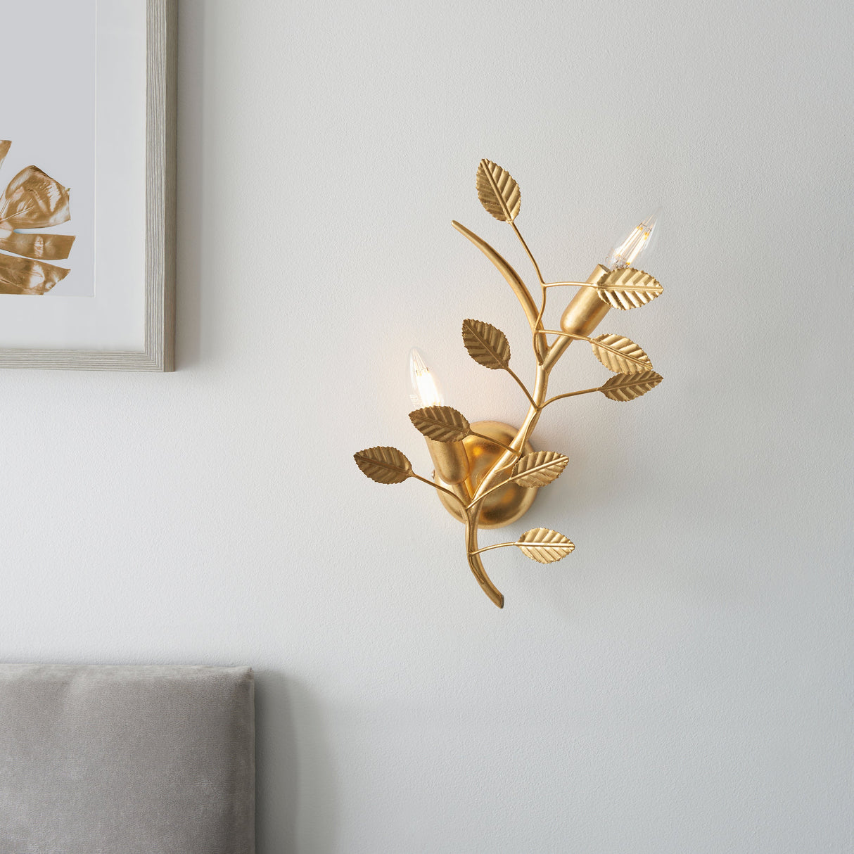 Amos Furcate Wall Light Gold Leaf –  from Amos Lighting + Home