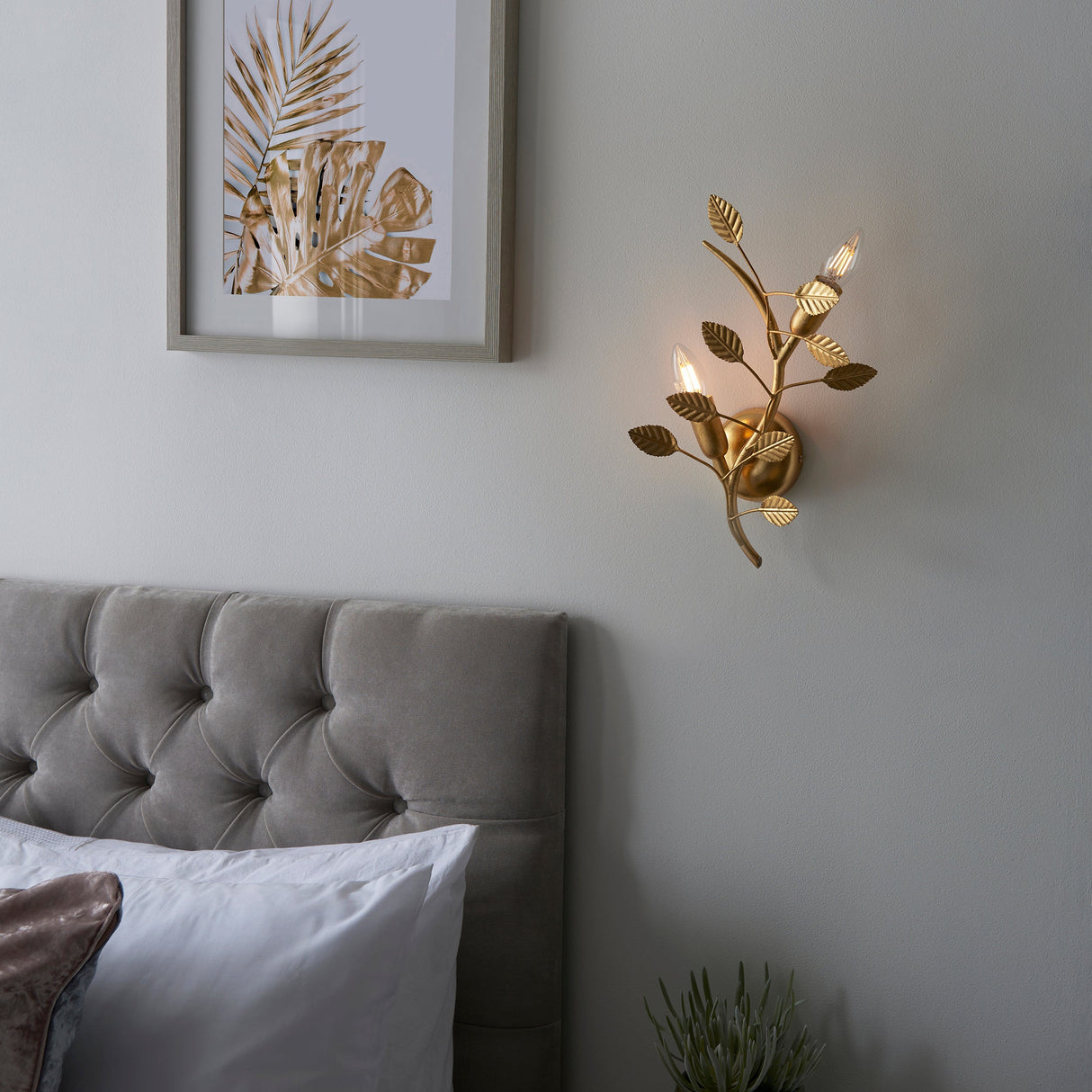 Amos Furcate Wall Light Gold Leaf –  from Amos Lighting + Home