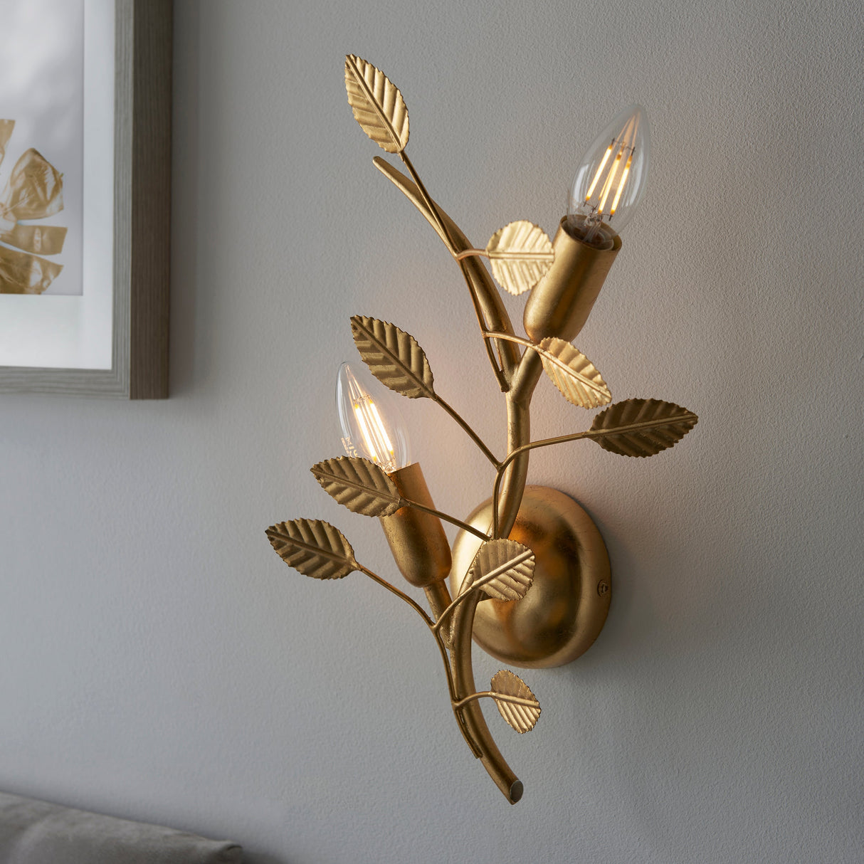 Amos Furcate Wall Light Gold Leaf –  from Amos Lighting + Home