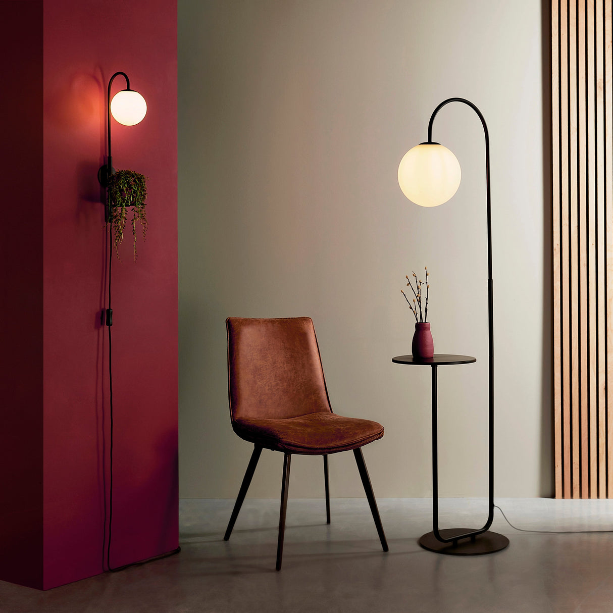 Amos Fusion Floor Lamp Satin Black –  from Amos Lighting + Home