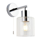 Amos Gauzy Bathroom Wall Light Chrome & Ribbed Glass –  from Amos Lighting + Home