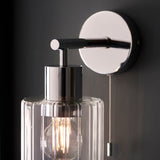 Amos Gauzy Bathroom Wall Light Chrome & Ribbed Glass –  from Amos Lighting + Home