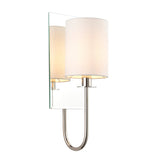 Amos Hades Wall Light Nickel with Shade –  from Amos Lighting + Home