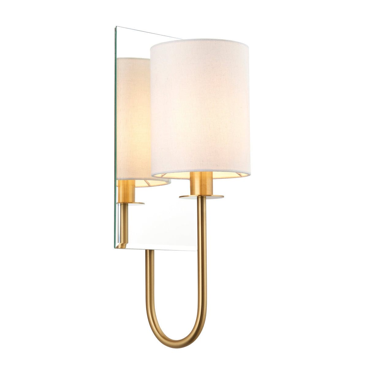 Amos Hades Wall Light Satin Brass with Shade –  from Amos Lighting + Home