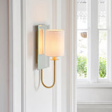 Amos Hades Wall Light Satin Brass with Shade –  from Amos Lighting + Home