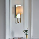 Amos Hades Wall Light Satin Brass with Shade –  from Amos Lighting + Home