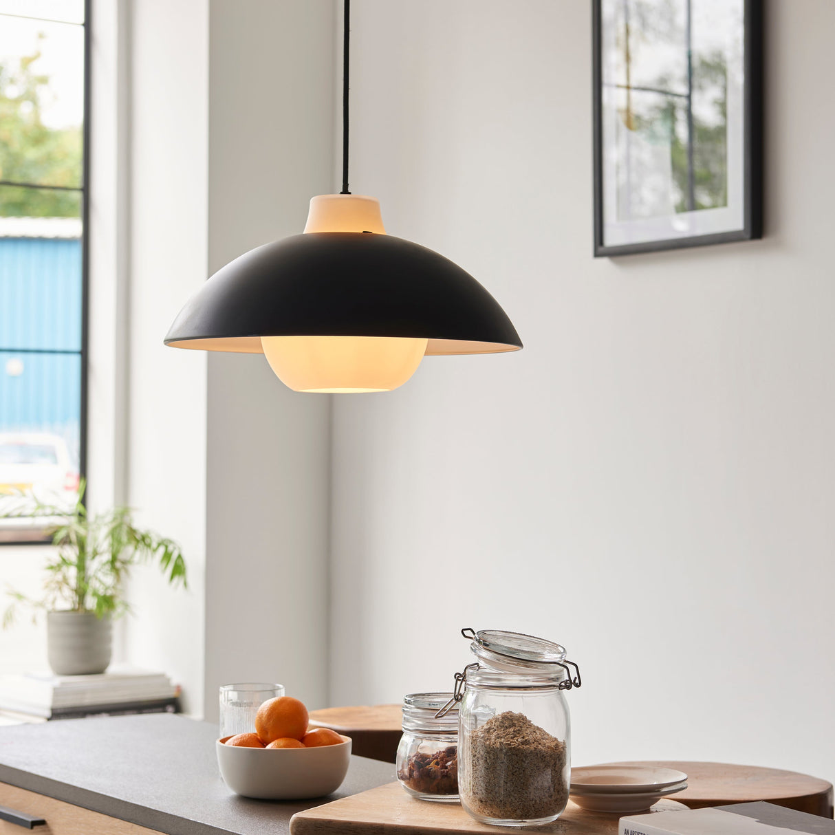 Amos Haida Dome Pendant Matt Black –  from Amos Lighting + Home