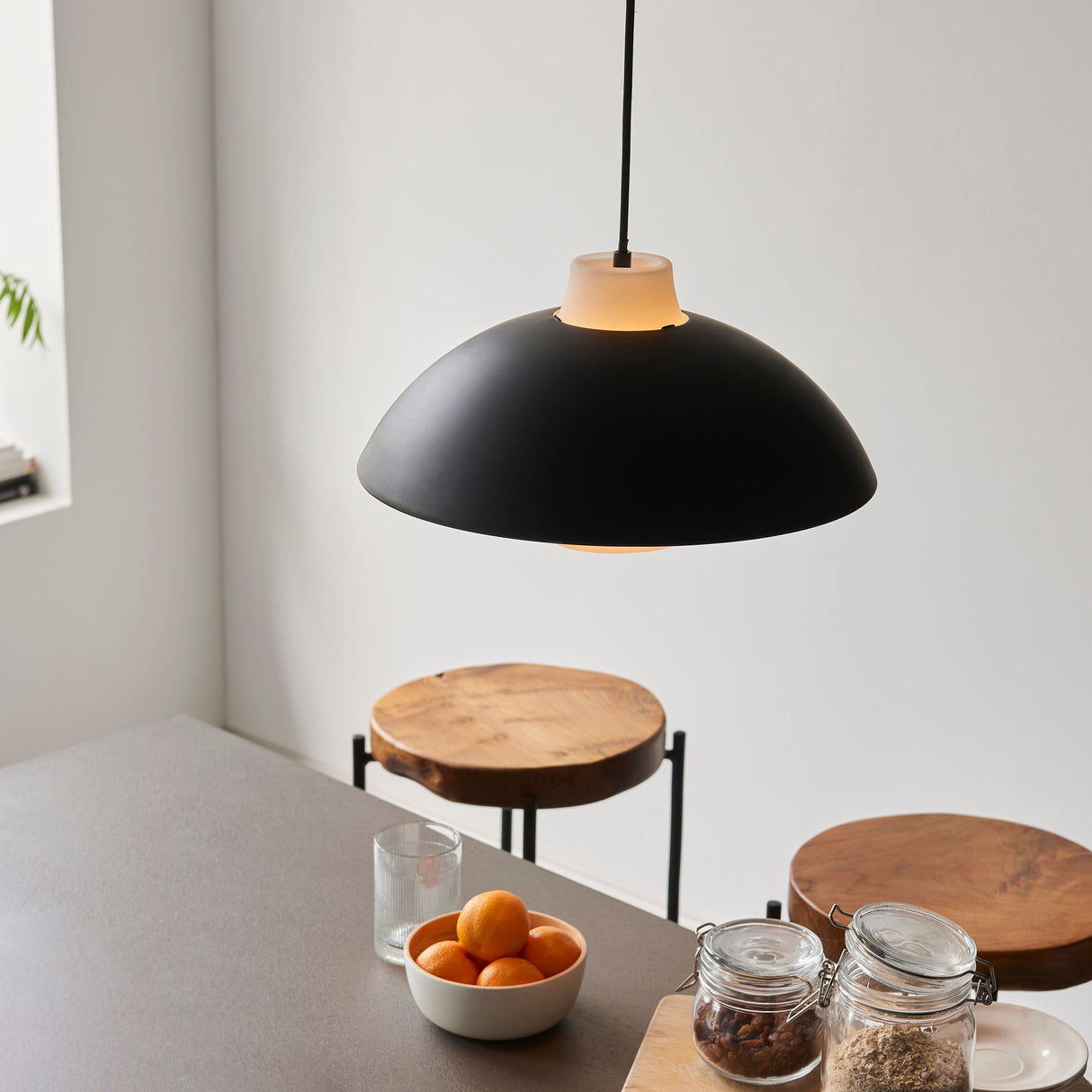 Amos Haida Dome Pendant Matt Black –  from Amos Lighting + Home