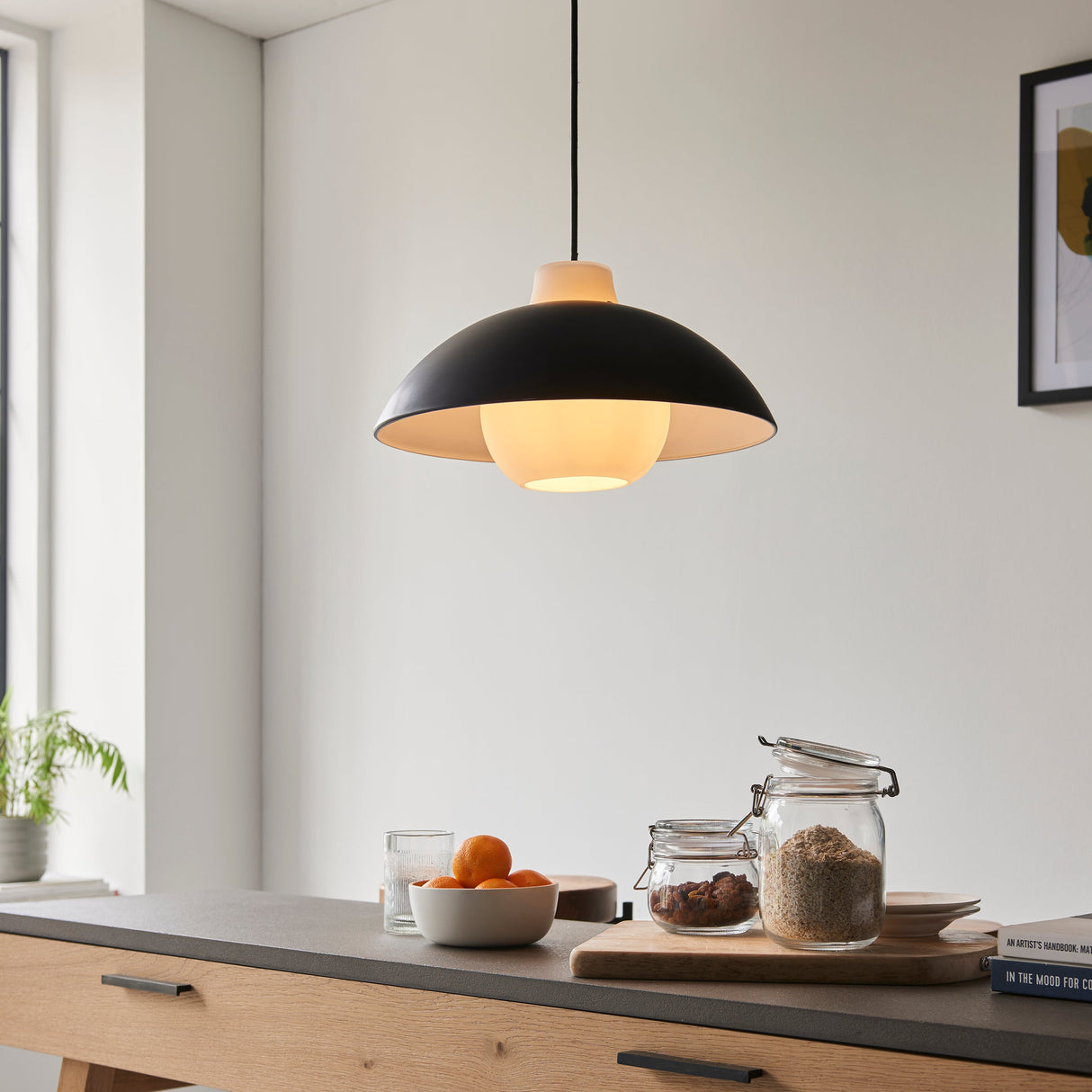 Amos Haida Dome Pendant Matt Black –  from Amos Lighting + Home