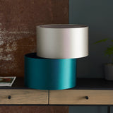 Amos Hatfield Lampshade Teal Satin –  from Amos Lighting + Home