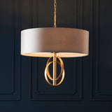 Amos Hatfield Large Pendant Antique Gold & Mink –  from Amos Lighting + Home