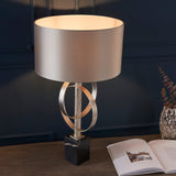 Amos Hatfield Table Lamp Antique Silver & Mink –  from Amos Lighting + Home