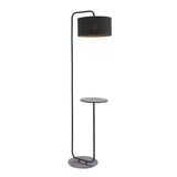 Amos Hybrid Floor Lamp with Table Satin Black –  from Amos Lighting + Home