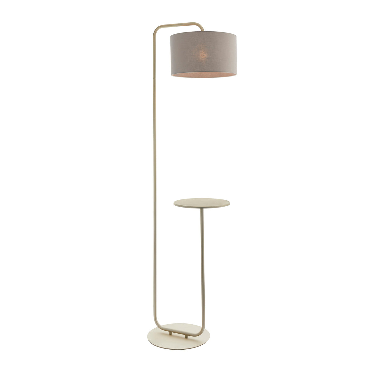 Amos Hybrid Floor Lamp with Table Satin Champagne –  from Amos Lighting + Home