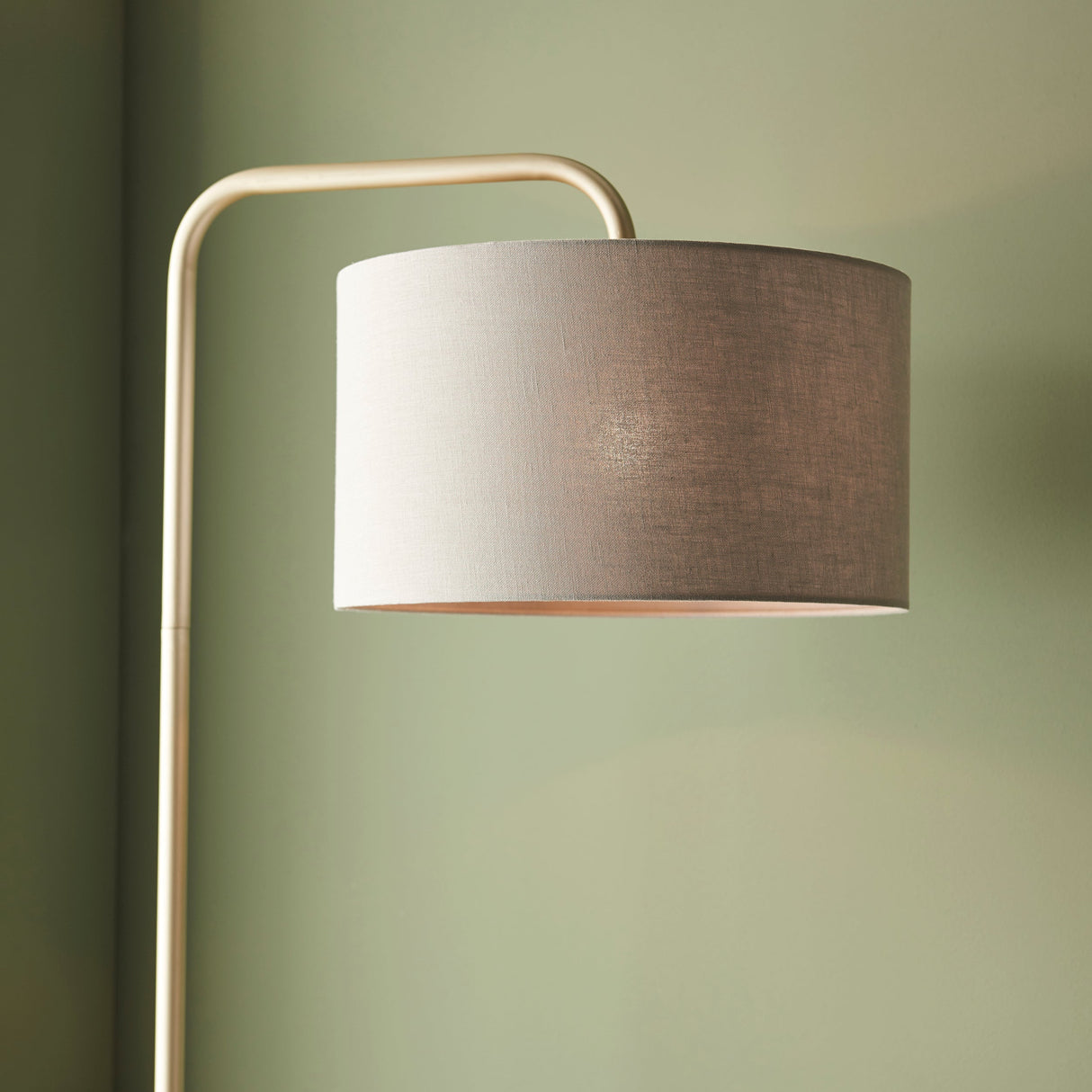 Amos Hybrid Floor Lamp with Table Satin Champagne –  from Amos Lighting + Home