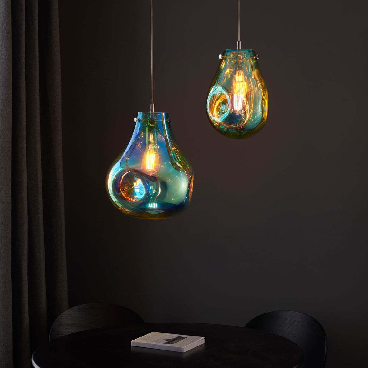 Amos Iris Pendant Petrol Large –  from Amos Lighting + Home