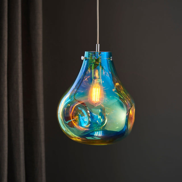 Amos Iris Pendant Petrol Large –  from Amos Lighting + Home