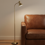 amos-lighting-Endon-Amalfi-Floor-Lamp-Antique-Brass-Closeup-Leather-Armchair