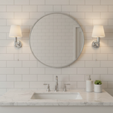 amos-lighting-Endon-Conway-Bathroom-Wall-Light-Chrome-White-Metro-Tiles-Round-Mirror