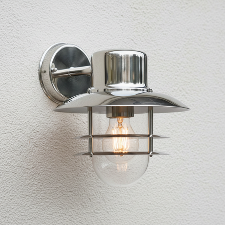 amos-lighting-Endon-Jenson-Outdoor-Wall-Light-Polished-Stainless-Steel-Louvre-Cage-Closeup
