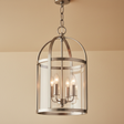 amos-lighting-Endon-Lambeth-4lt-Lantern-Satin-Nickel-Clear-Glass-Closeup
