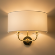 amos-lighting-Endon-Nixon-Wall-Light-Brass-Crystal-Accents-Half-Drum-Shade-Closeup