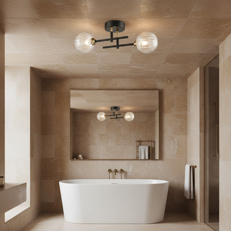 amos-lighting-Franklite-Abstraction-2-Light-Bathroom-Black-Brass-Ceiling-Scaled