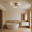 amos-lighting-Franklite-Abstraction-4-Light-Bathroom-Black-Brass-Ribbed-Globe-Ceiling