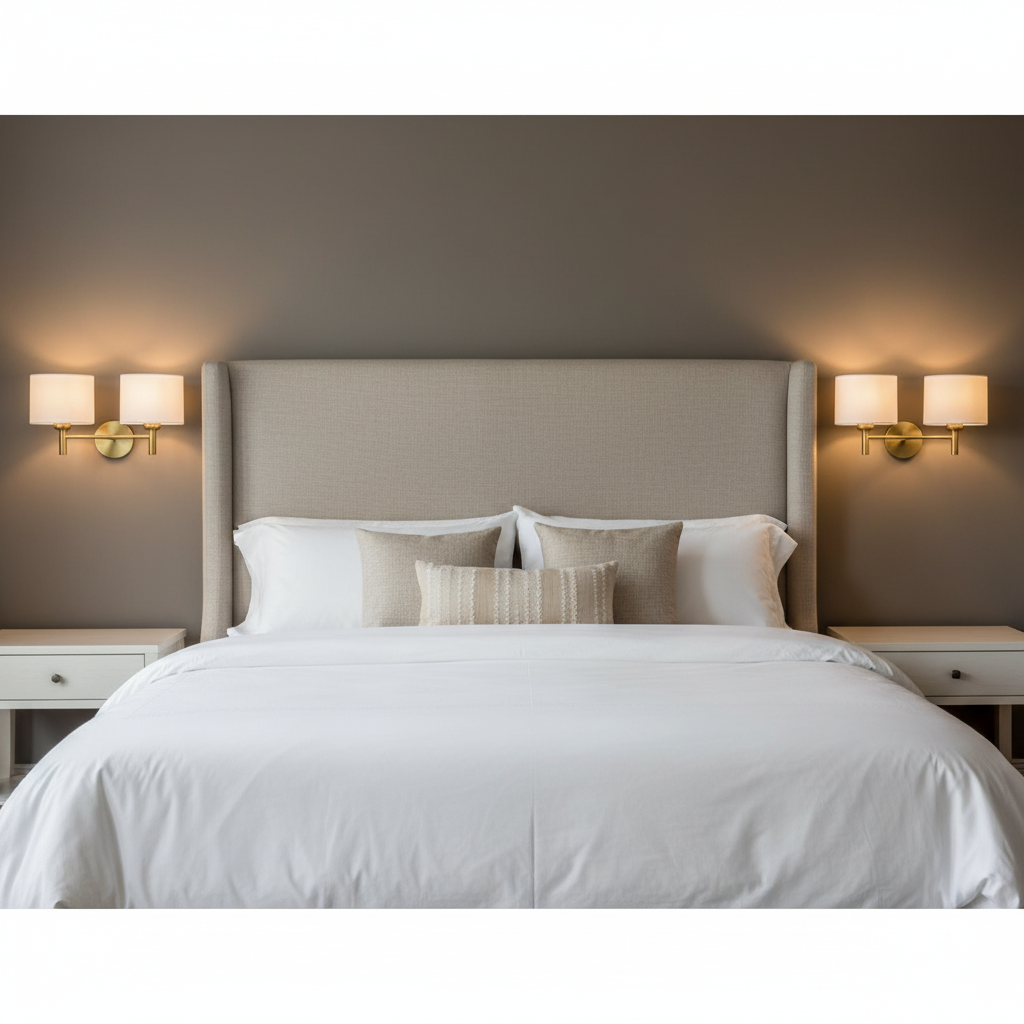 amos-lighting-Franklite-Barolo-Double-Wall-Light-Aged-Brass-Bedroom
