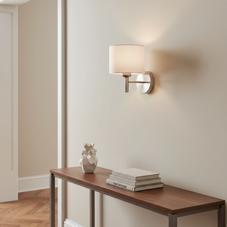amos-lighting-Franklite-Barolo-Single-Wall-Light-Satin-Nickel-Hallway