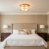 amos-lighting-Franklite-Bonham-Aged-Brass-Flush-Ceiling-Light-Bedroom