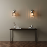 amos-lighting-Franklite-Caligo-Wall-Light-Satin-Nickel-Hallway