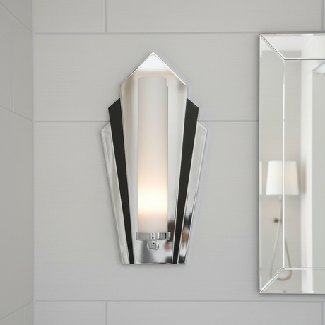 amos-lighting-Franklite-Chrysler-Art-Deco-Bathroom-Wall-Light-Chrome-Black-Closeup-White-Tile