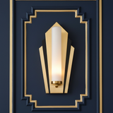 amos-lighting-Franklite-Chrysler-Art-Deco-Bathroom-Wall-Light-Gold-Black-Closeup-Navy-Panel