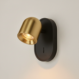 amos-lighting-Franklite-Encore-Single-Spotlight-Brushed-Brass-Matt-Black-Closeup-Light