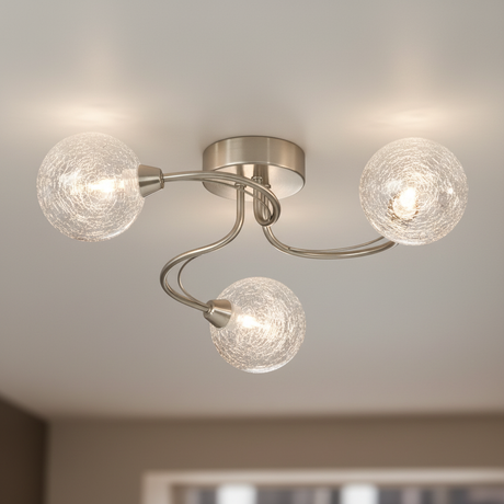 amos-lighting-Franklite-Gyro-3-Light-Flush-Satin-Nickel-Crackle-Glass-Closeup