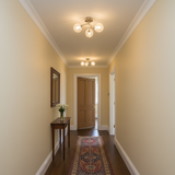 amos-lighting-Franklite-Gyro-3-Light-Flush-Satin-Nickel-Crackle-Glass-Narrow-Hallway-Pair