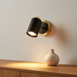 amos-lighting-Franklite-Hollywood-Single-Spotlight-Black-Brass-Closeup