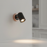 amos-lighting-Franklite-Hollywood-Single-Spotlight-Black-Copper-Closeup-Kitchen-Wall