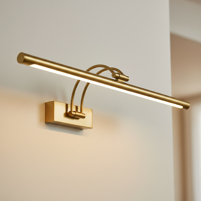 amos-lighting-Franklite-Nouveau-Picture-Light-Aged-Brass-Large-Closeup