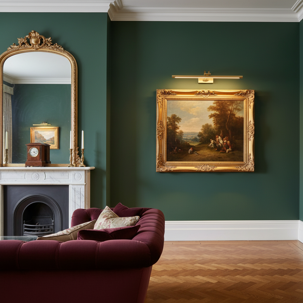 amos-lighting-Franklite-Nouveau-Picture-Light-Aged-Brass-Large-Traditional-Lounge-Artwork
