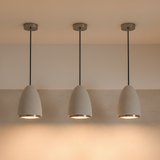 amos-lighting-Franklite-Precis-Concrete-Pendant-Satin-Nickel-Three-In-A-Row-Closeup