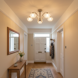 amos-lighting-Franklite-Ripple-5-Semi-Flush-Satin-Nickel-Ribbed-Glass-Small-Hallway-Traditional