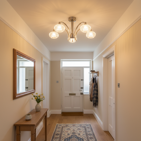 amos-lighting-Franklite-Ripple-5-Semi-Flush-Satin-Nickel-Ribbed-Glass-Small-Hallway-Traditional