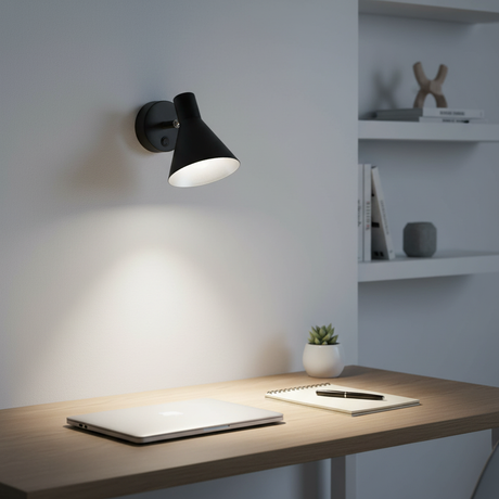 amos-lighting-Franklite-Skoop-Single-Spotlight-Black-Silver-Home-Office